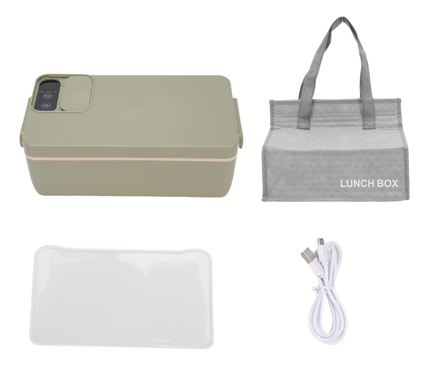 صندوق طعام كهربائي محمول قابل للتسخين و اعادة الشحن